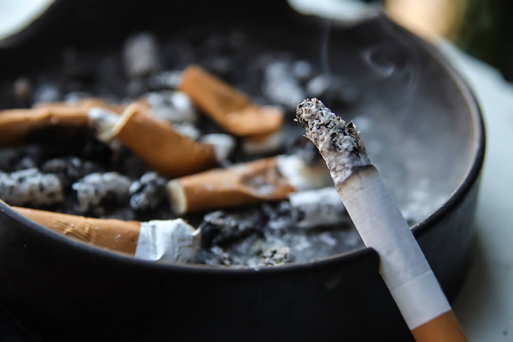 Cigarettes in an ash tray